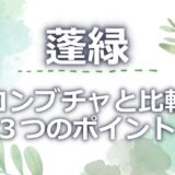 蓬緑とコンブチャを比較！3つの違いと選び方のポイントを調査